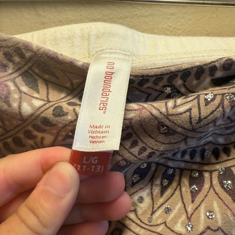 No Boundaries‎ brown Bohemian Strapless cotton top size L - Picture 3 of 5